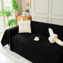 Solid Color Chenille Sofa Throw Blanket, Soft & Plush Decorative Couch Throw Cover