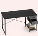 40/47 Inch Computer Desk with Fabric Storage Drawers, Modern Home Office Table by 2Dropme