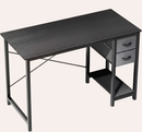 40/47 Inch Computer Desk with Fabric Storage Drawers, Modern Home Office Table by 2Dropme
