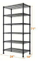 3/4/5/6/7/8 Tier Storage Shelves-Adjustable Wire Shelving Rack-Multi Sizes by 2Dropme