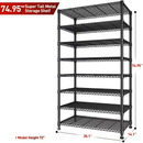 3/4/5/6/7/8 Tier Storage Shelves-Adjustable Wire Shelving Rack-Multi Sizes by 2Dropme
