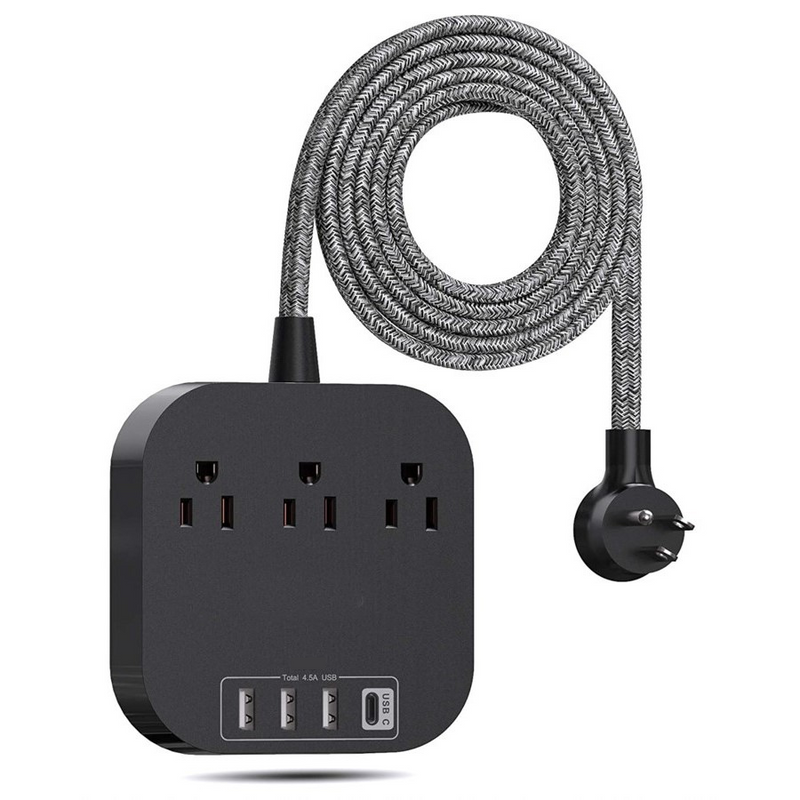 Black Desktop Power & USB/USB-C Charger