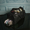Black Leather Duffle Bag