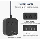 Black Desktop Power & USB/USB-C Charger