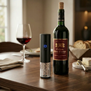 Black Rechargeable Wine Opener with Stainless Steel Corkscrew by creativegiftsdirect