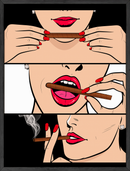 Black rolling pop art