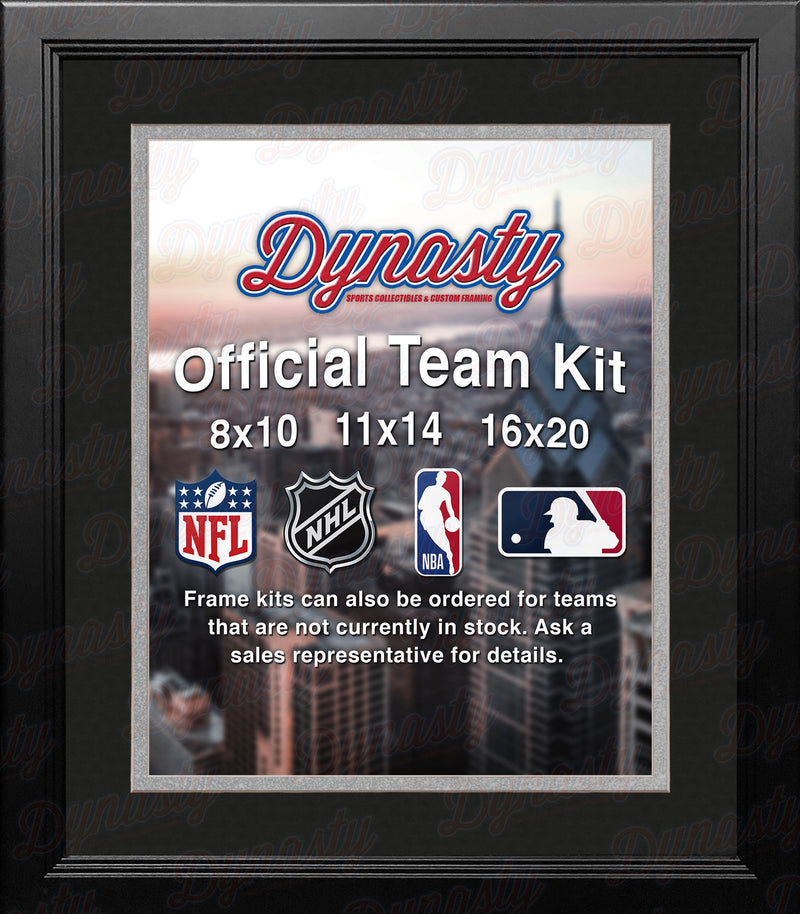 NBA Basketball Photo Picture Frame Kit - San Antonio Spurs (Black Matting, Silver Trim)