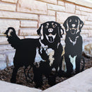 Golden Retriever Sitting Metal Art – Handcrafted Dog Décor