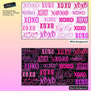 Pink XOXO Wallpaper Mural – Stylish Chic Glamour Girl’s Room Decor.
