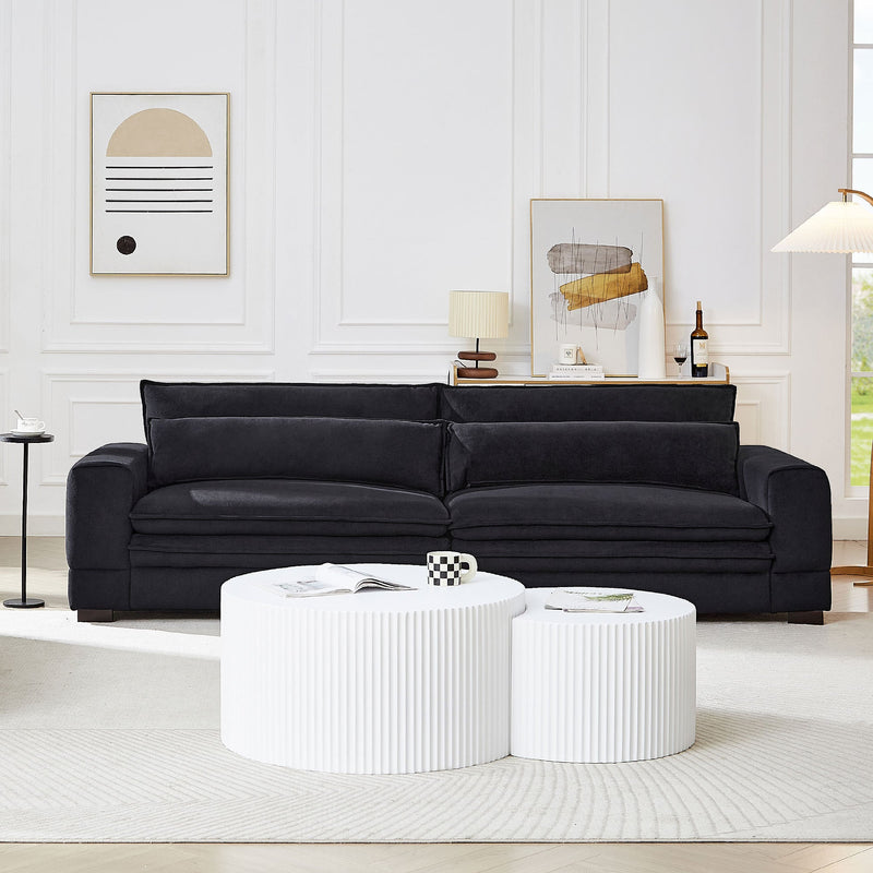 Walker Edison | Black 104" Modern Sofa