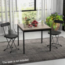 2 Pieces Outdoor Folding Chair Set with Sturdy Frame and Ergonomic Backrest by LJGDeals