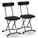 2 Pieces Outdoor Folding Chair Set with Sturdy Frame and Ergonomic Backrest by LJGDeals