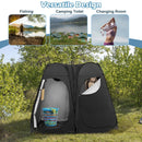 Oversized Pop Up Shower Tent with Window Floor and Storage Pocket by LJGDeals