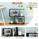 24 Inch 3-Tier Geometric Bookshelf with Thick Foot Pads