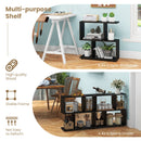 24 Inch 3-Tier Geometric Bookshelf with Thick Foot Pads