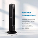 Fantask 35W 28 Inch Quiet Bladeless Oscillating Tower Fan by LJGDeals