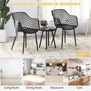 3 Piece Patio Chair Set with PP Seat and Tabletop for Porch by LJGDeals
