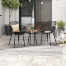 3 Piece Patio Chair Set with PP Seat and Tabletop for Porch by LJGDeals