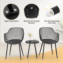 3 Piece Patio Chair Set with PP Seat and Tabletop for Porch by LJGDeals