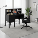 Black 48 inch Computer Desk and Ergonomic Mesh Office Chair Bundle for Home Office