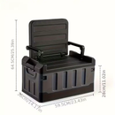 Foldable Camping Stool with Backrest & Storage Bag Portable Fishing Seat Outdoor Chair by 2Dropme