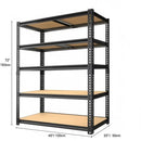 Heavy Duty Metal Garage Shelving Rack 2000lbs 4/5/6-Tier Steel Shelf 60"/72"/84" by 2Dropme