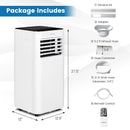 8000 BTU Portable Air Conditioner with Remote Control and Sleep Mode-Black by LJGDeals