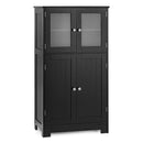 Bathroom Floor Storage Locker Kitchen Cabinet with Doors and Adjustable Shelf by LJGDeals