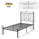 Twin/Full/Queen Size Platform Bed Frame with Sturdy Metal Slat Support by LJGDeals