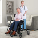 Folding Rollator Walker with 8-inch Wheels and Seat by LJGDeals