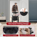 Folding Rollator Walker with 8-inch Wheels and Seat by LJGDeals