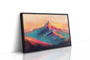 Vibrant Sunset Mountain Landscape Art Print
