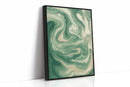 Emerald Waves: Abstract Fluid Art Print