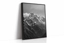 Monochrome Majesty – Black & White Alpine Mountain Print