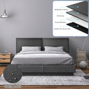 Upholstered Wall Mounted Headboard with Tufted Button Linen Fabric