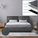 Upholstered Wall Mounted Headboard with Tufted Button Linen Fabric by LJGDeals