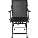 Foldable Swivel Patio Chair with Armrest and Mesh Back by LJGDeals