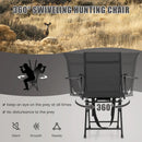 Foldable Swivel Patio Chair with Armrest and Mesh Back by LJGDeals