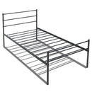 Twin Size Metal Bed Frame Platform with Headboard by LJGDeals