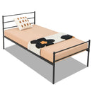 Twin Size Metal Bed Frame Platform with Headboard by LJGDeals