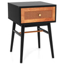 1-Drawer Modern Bedside Table with Solid Wood Legs by LJGDeals