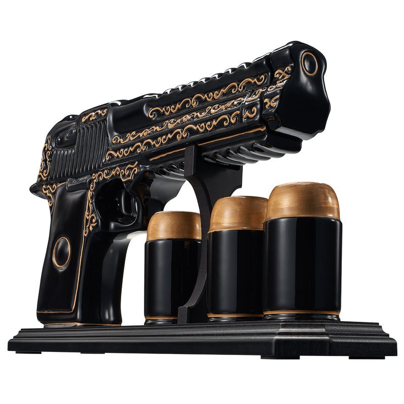 Gifts for Men Dad, 10.1 Oz Whiskey Gun Decanter Set + 2 Bullet Glasses - Unique Birthday Pistol Gift Ideas Daughter Son, Personalized Liquor Dispenser - Scotch Bourbon Vodka, Him, Brother Husband