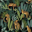 Leopard Print Peel and Stick Wallpaper - Exotic Tropical Wallpaper