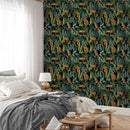 Leopard Print Peel and Stick Wallpaper - Exotic Tropical Wallpaper
