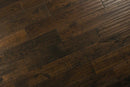 "Image of Oak Handscraped/Distressed Solid Hardwood Flooring in Blackmoon Oak. Each plank measures 3/4 x 4.75 inches. SKU: TRPSH-OBO."