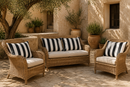 Black White Stripe Outdoor Cushion Covers – 2 Pack | Patio Pillow Covers | Fits IKEA Duvholmen & Kuddarna