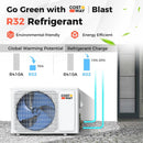 Blast Series 9000 BTU 17 SEER2 208-230V Ductless Mini Split Air Conditioner and Heater by LJGDeals