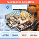 Blast Series 9000 BTU 17 SEER2 208-230V Ductless Mini Split Air Conditioner and Heater by LJGDeals