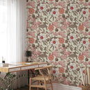 Vintage Flower Art Wallpaper Peel and Stick