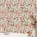 Vintage Flower Art Wallpaper Peel and Stick